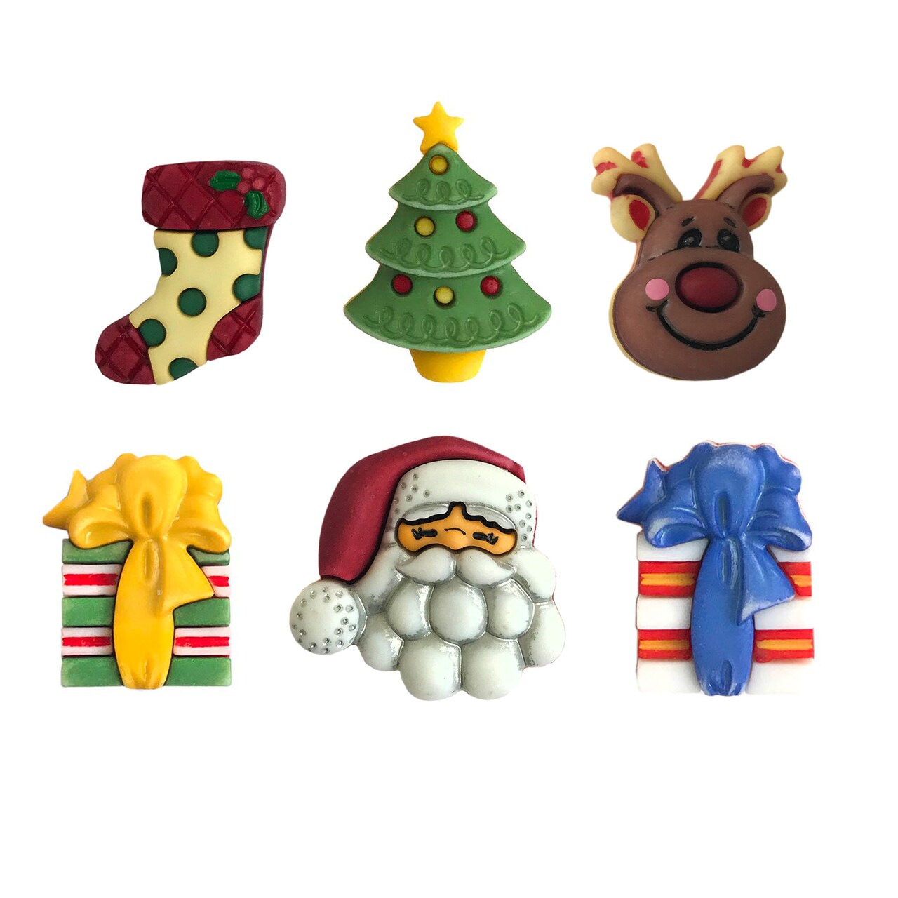 Buttons Galore Novelty Christmas Buttons for Sewing and Crafts - Here Comes  Santa - 18 Buttons